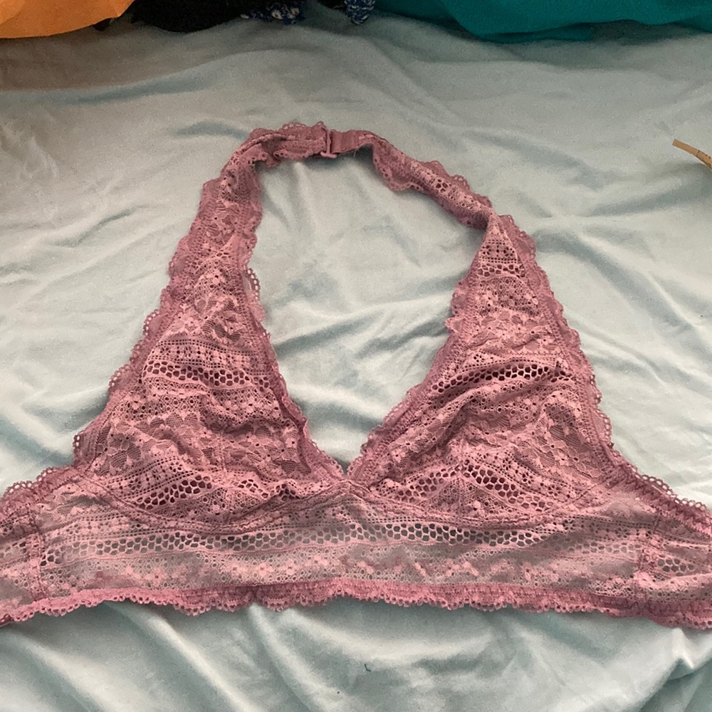 Purple halter bralette